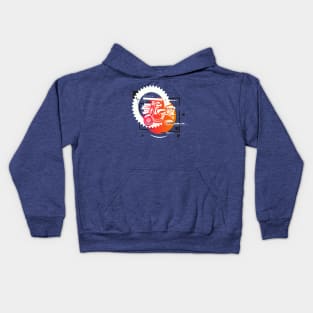 pizza delivery motorcycle Kids Hoodie